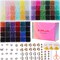 Glass Beads Bracelet Making Kit, 3000 pcs 72 Colors 6 mm Crystal Glass Beads for Jewelry Making, Glass Beads Kits